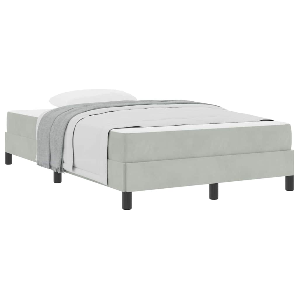 Boxspringbed met matras Lichtgrijs 120 x 220 cm Stof