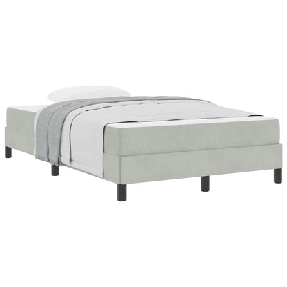 Boxspringbed met matras Lichtgrijs 120 x 220 cm Stof