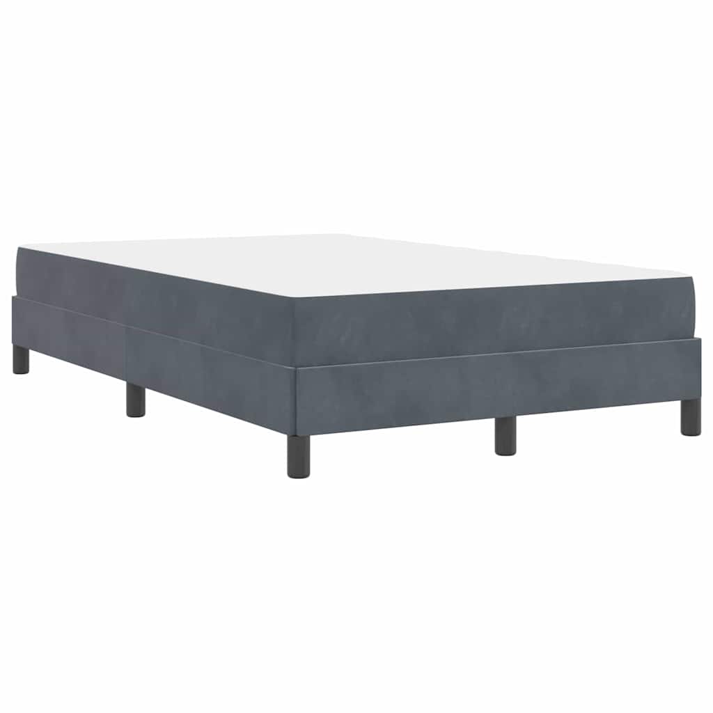 Boxspringbed met matras Donkergrijs 120 x 220 cm Stof