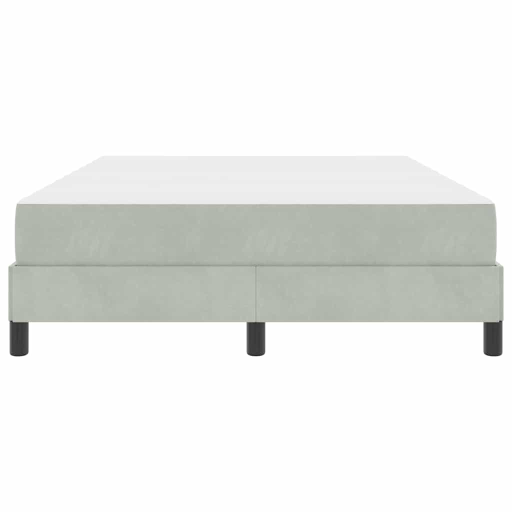 Boxspringbed met matras Lichtgrijs 140 x 220 cm Fluweel