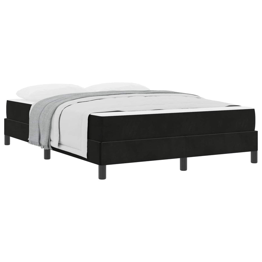 Boxspringbed met matras Zwart 160 x 220 cm Stof
