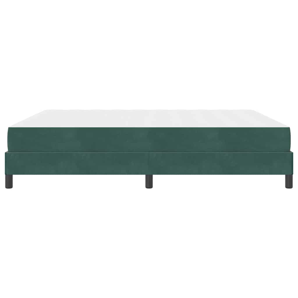 Boxspringbed Met Matras Stof Donkergroen 180 x 220 cm