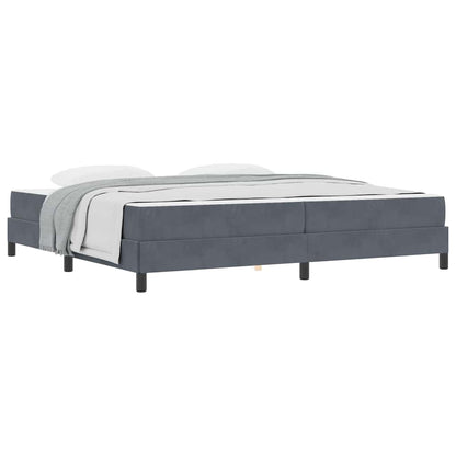 Boxspringbed met matras Donkergrijs 200 x 220 cm Fluweel