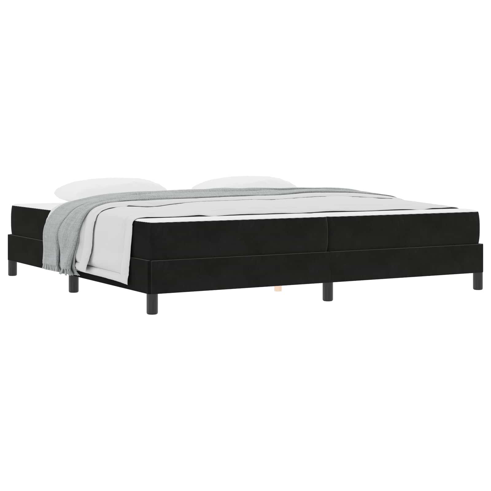 Boxspringbed met matras Zwart 200 x 220 cm Stof