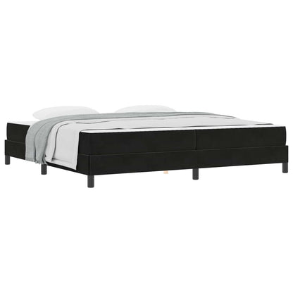 Boxspringbed met matras Zwart 200 x 220 cm Stof