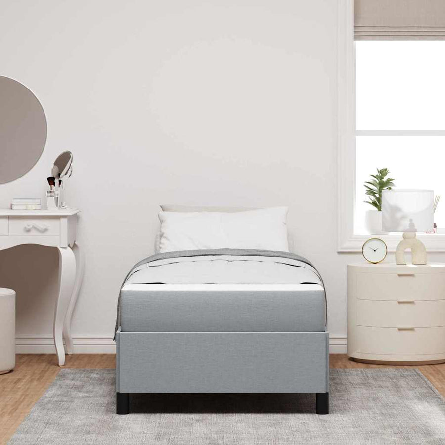 Boxspring bed Lichtgrijs, Zwart 80 x 200 cm