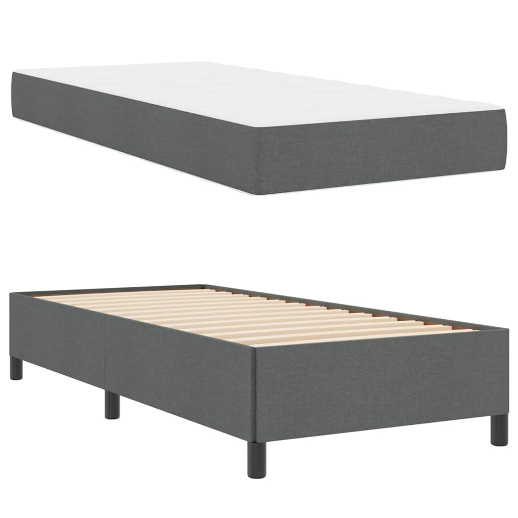 Boxspring bed Donkergrijs, Zwart 80 x 200 cm