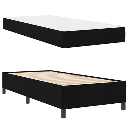 Boxspring bed Zwart, Zwart 80 x 200 cm Stof, Engineered Hout