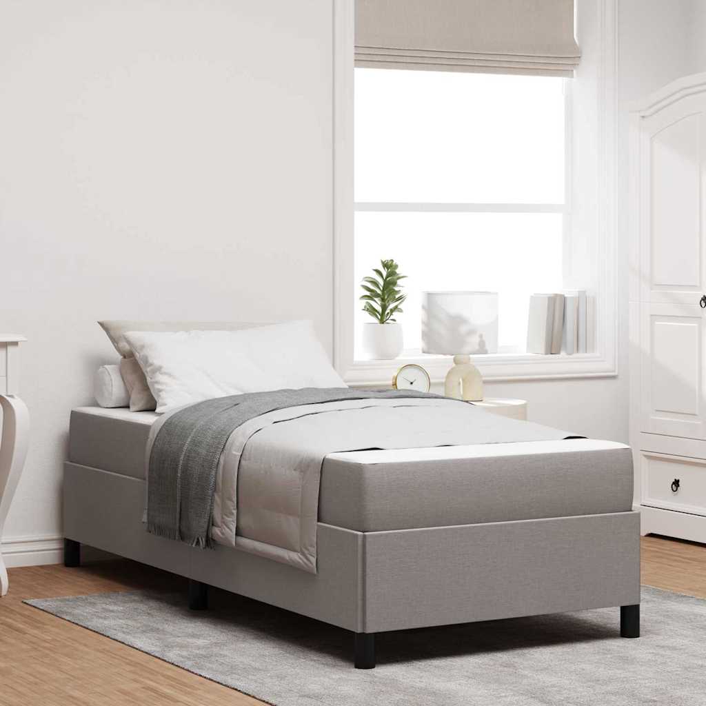 Boxspring bed Taupe, Zwart 80 x 200 cm Stof, Engineered Hout