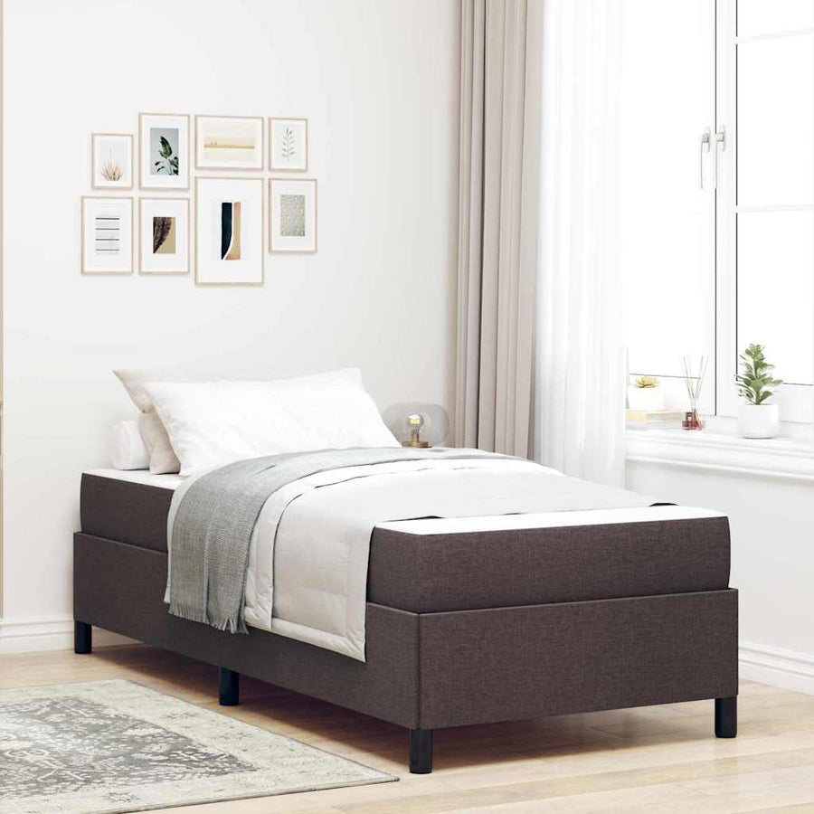 Boxspring bed Lichtgrijs, Zwart 90 x 190 cm