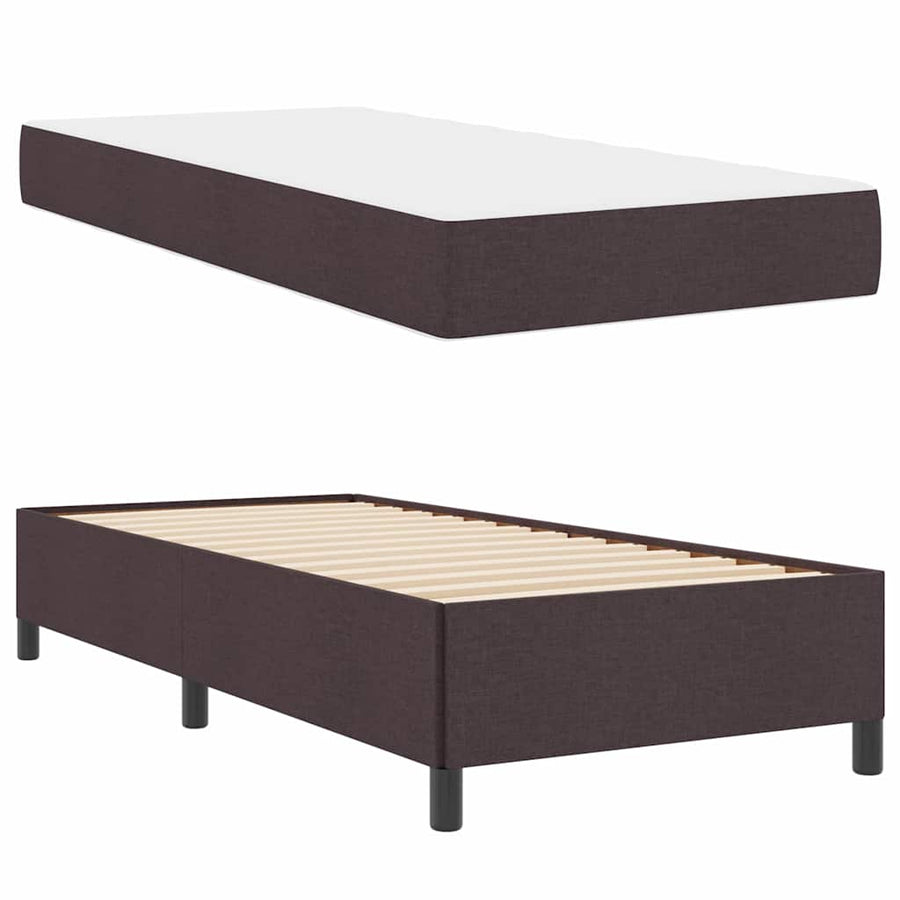 Boxspring bed Lichtgrijs, Zwart 90 x 190 cm