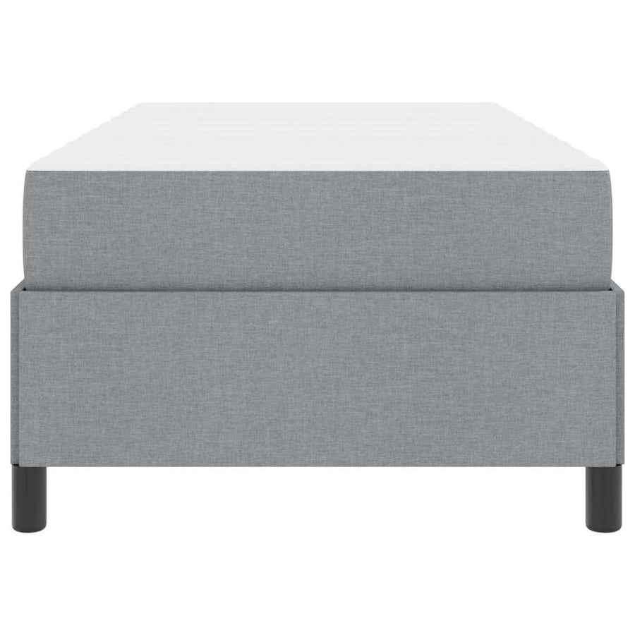 Boxspring bed Lichtgrijs, Zwart 90 x 200 cm