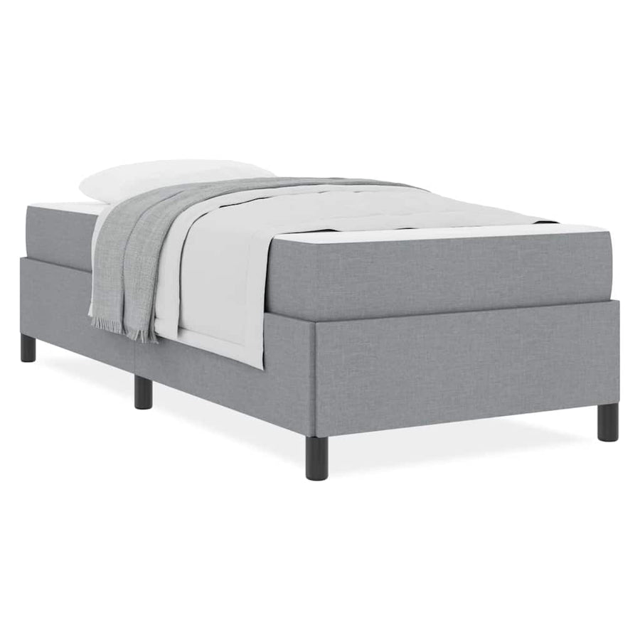 Boxspring bed Lichtgrijs, Zwart 90 x 200 cm