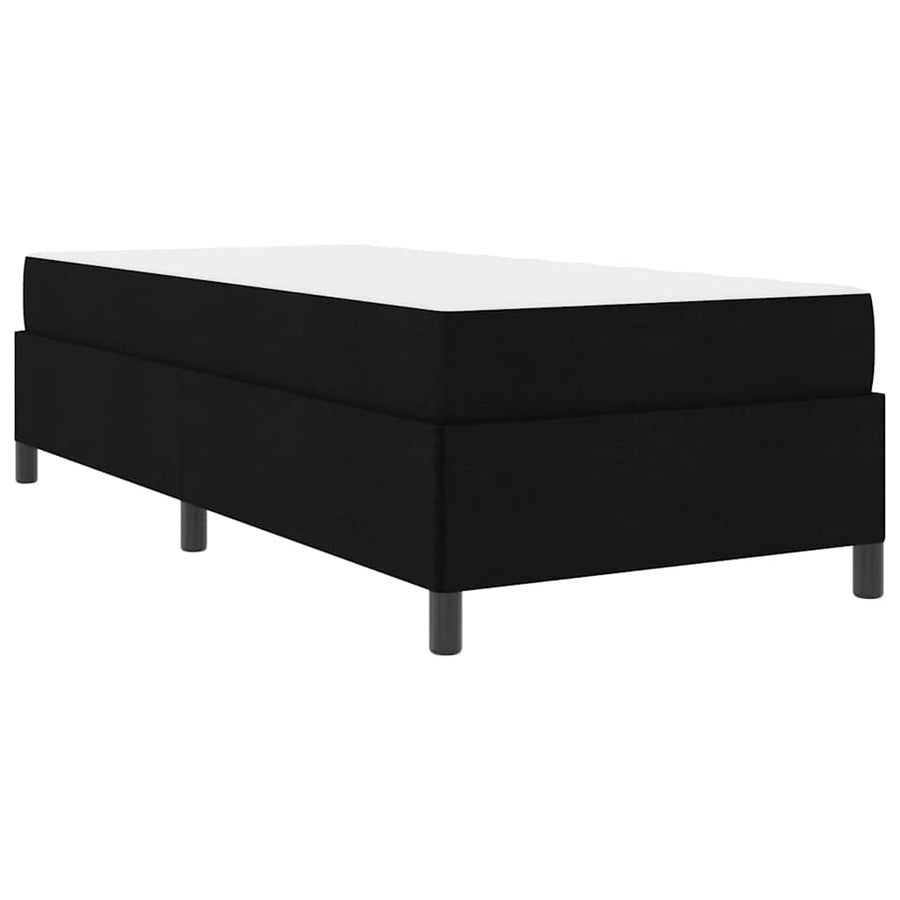 Boxspring bed Zwart, Zwart 90 x 200 cm Stof, Engineered Hout