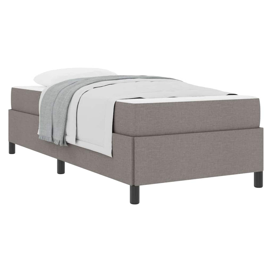 Boxspring bed Crème, Zwart 90 x 200 cm Stof, Engineered Hout