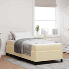 Boxspringbed 90x200 cm crème stof