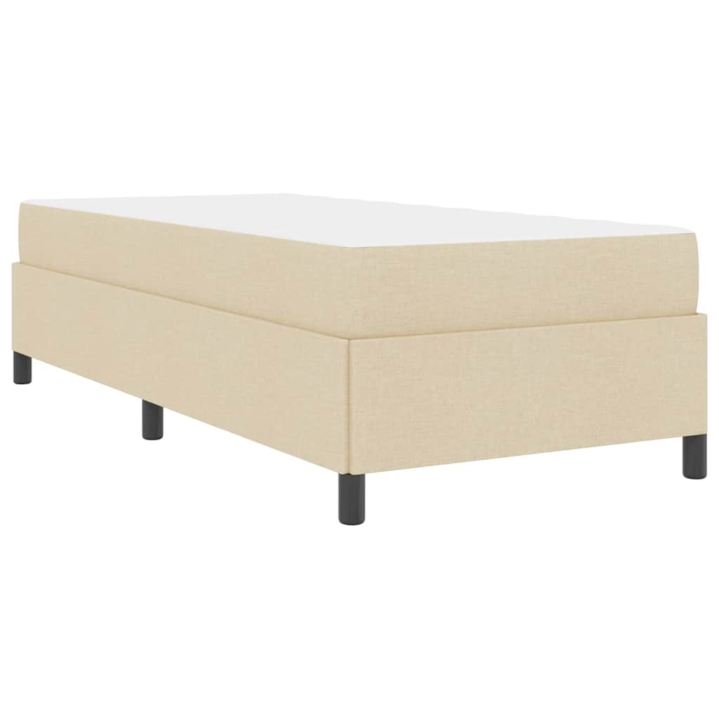 Boxspring bed Crème, Zwart 90 x 200 cm Stof, Engineered Hout