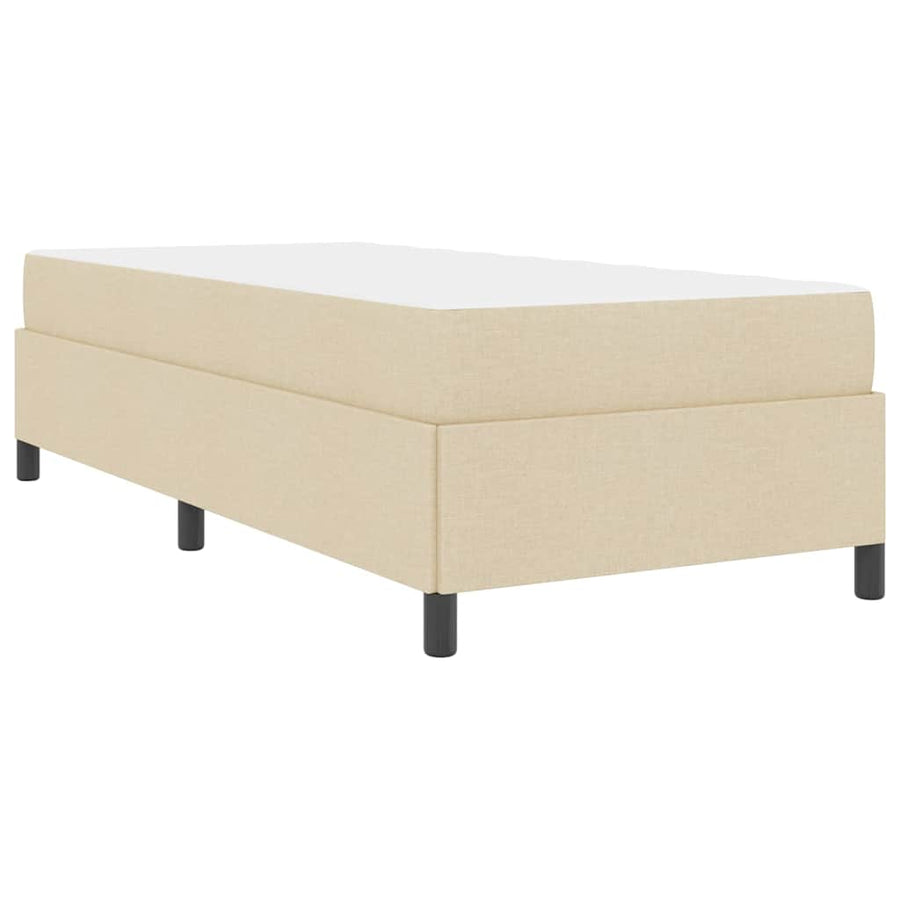 Boxspring bed Crème, Zwart 90 x 200 cm Stof, Engineered Hout