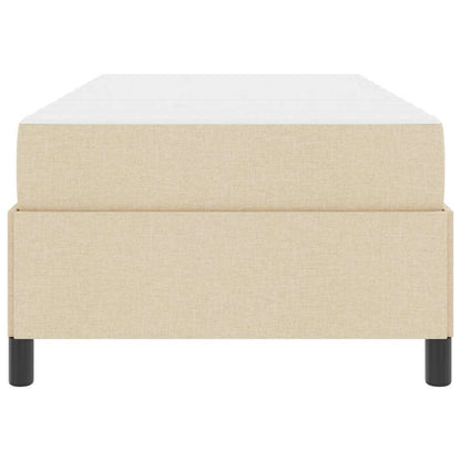 Boxspring bed Crème, Zwart 90 x 200 cm Stof, Engineered Hout