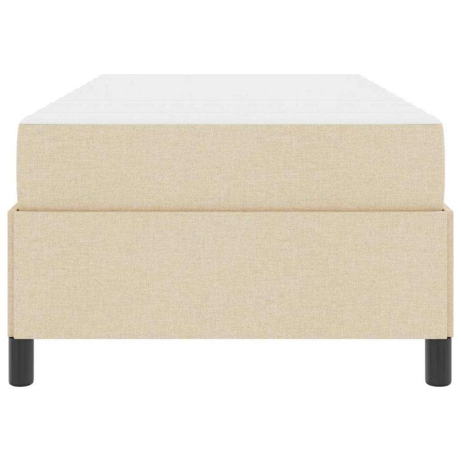 Boxspring bed Crème, Zwart 90 x 200 cm Stof, Engineered Hout
