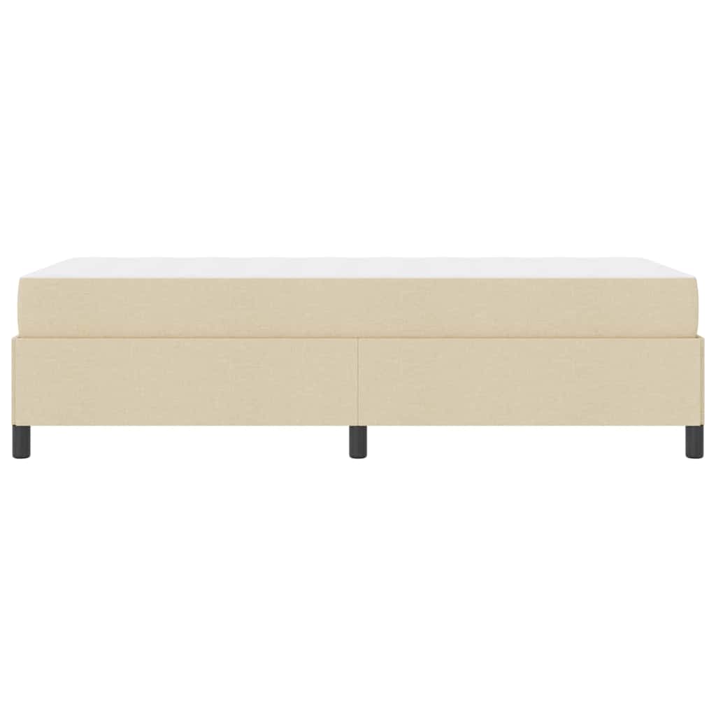 Boxspring bed Crème, Zwart 90 x 200 cm Stof, Engineered Hout