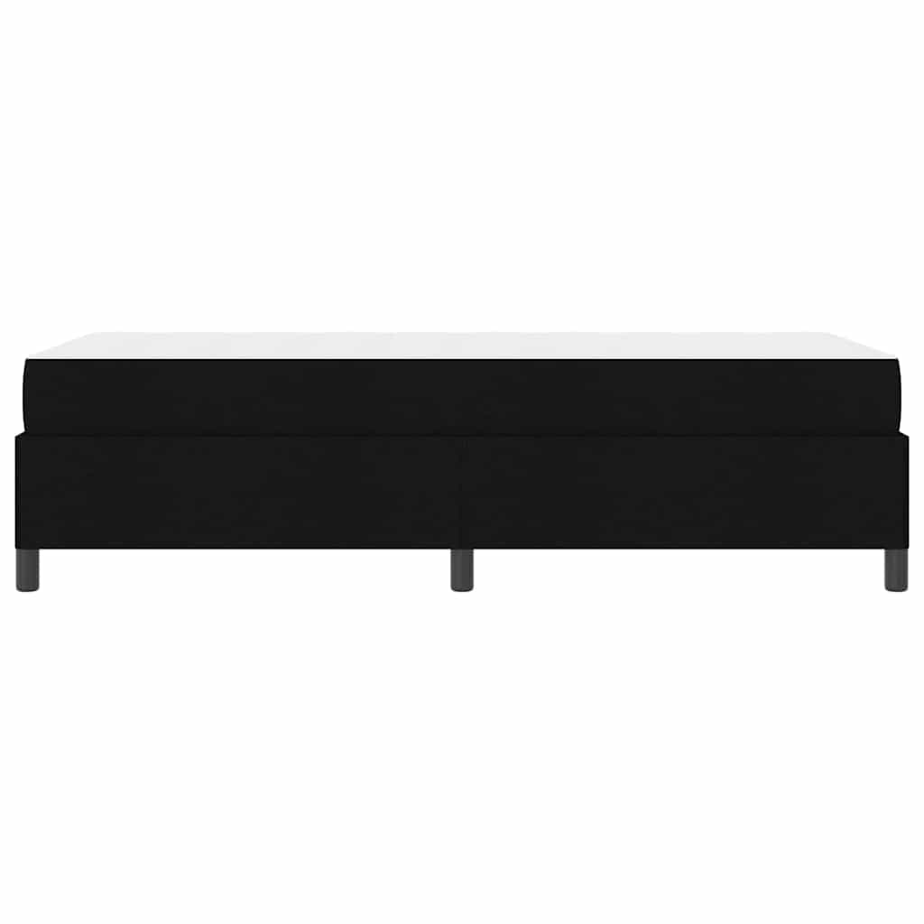 Boxspring bed Zwart, Zwart 100 x 200 cm Stof, Engineered Hout