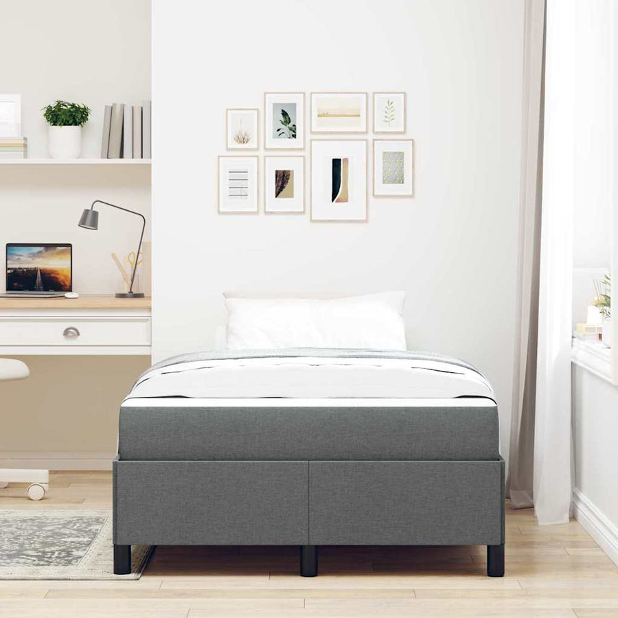Boxspring bed Donkergrijs, Zwart 120 x 190 cm