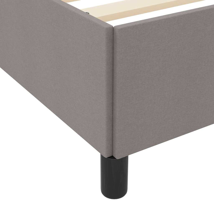 Boxspring bed Taupe, Zwart 120 x 190 cm Stof, Engineered Hout