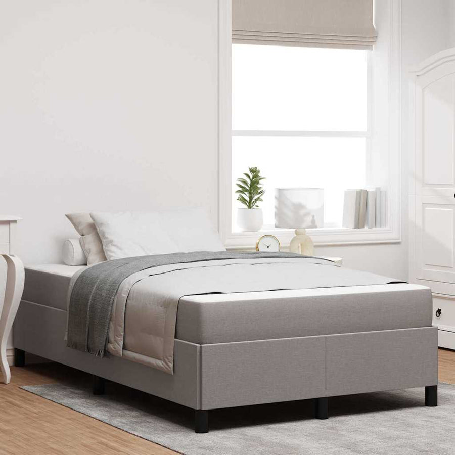 Boxspring bed Taupe, Zwart 120 x 190 cm Stof, Engineered Hout