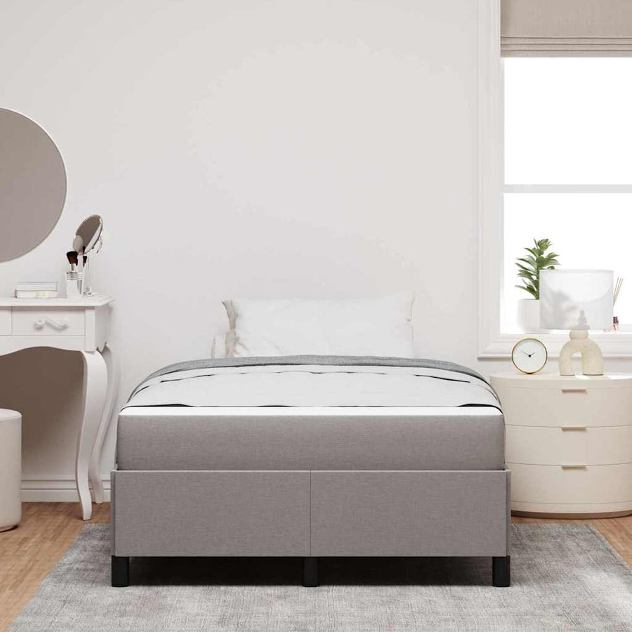 Boxspring bed Taupe, Zwart 120 x 190 cm Stof, Engineered Hout