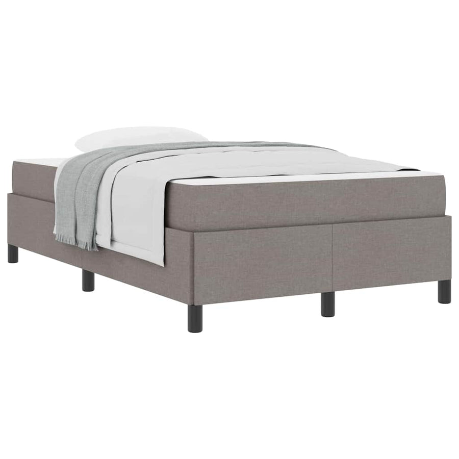 Boxspring bed Taupe, Zwart 120 x 190 cm Stof, Engineered Hout