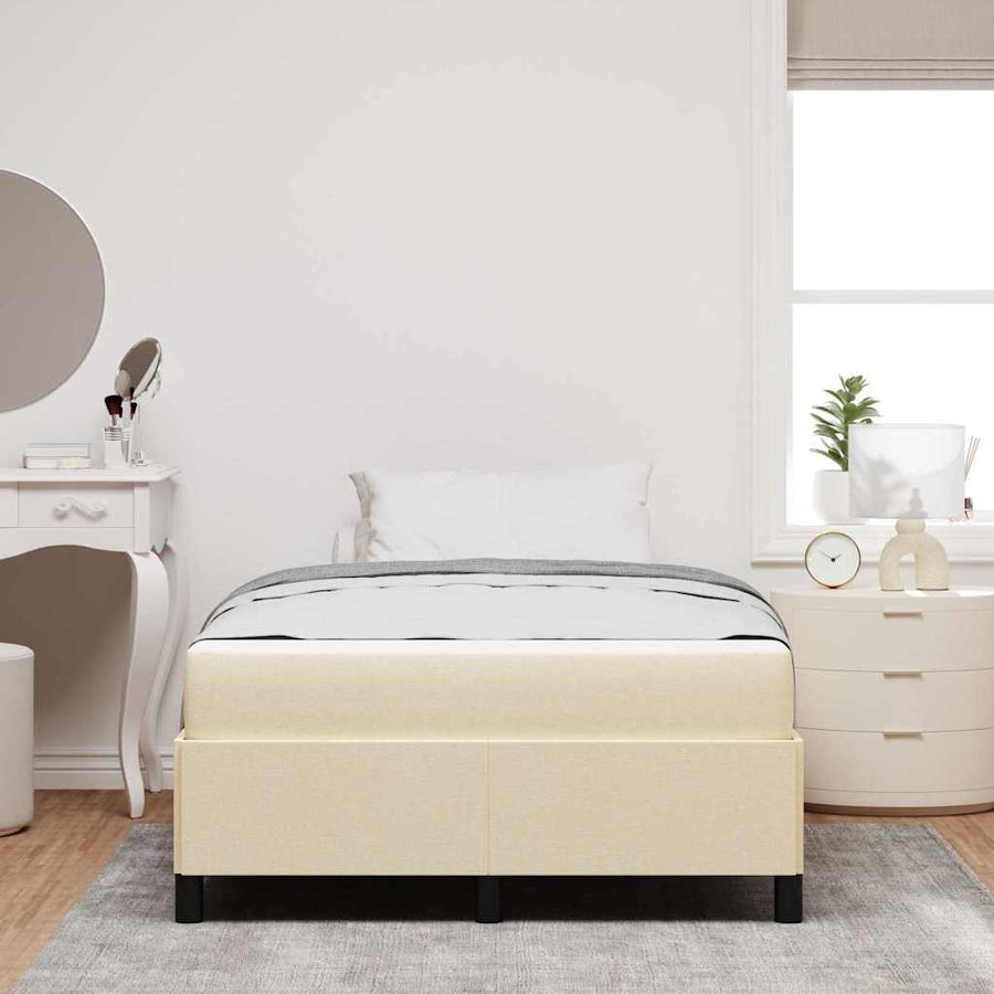 Boxspring bed Crème en Zwart 120 x 190 cm