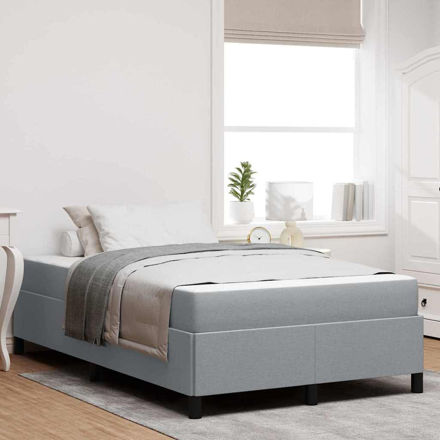 Boxspring bed Lichtgrijs, Zwart 120 x 200 cm