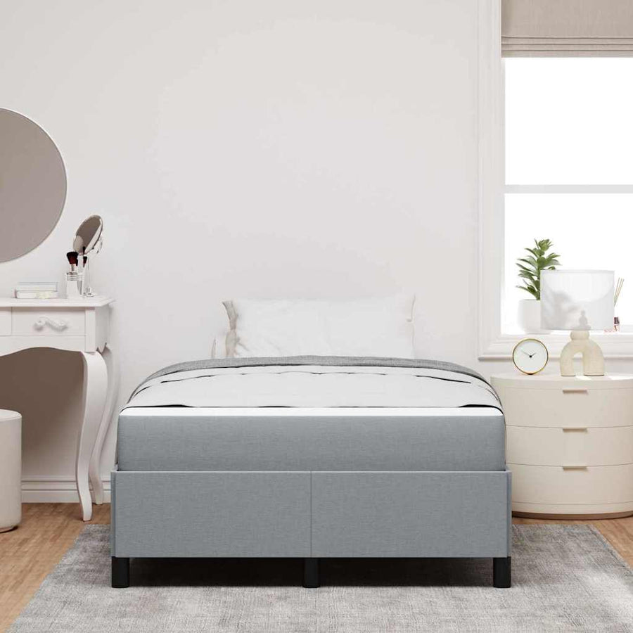 Boxspring bed Lichtgrijs, Zwart 120 x 200 cm