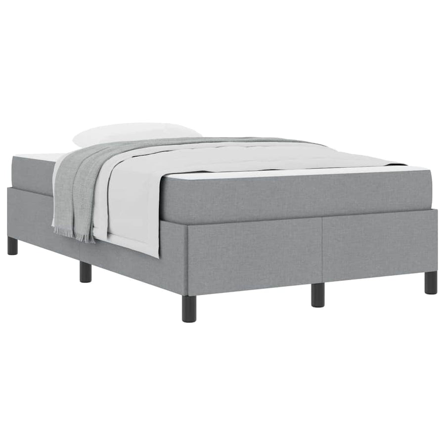 Boxspring bed Lichtgrijs, Zwart 120 x 200 cm