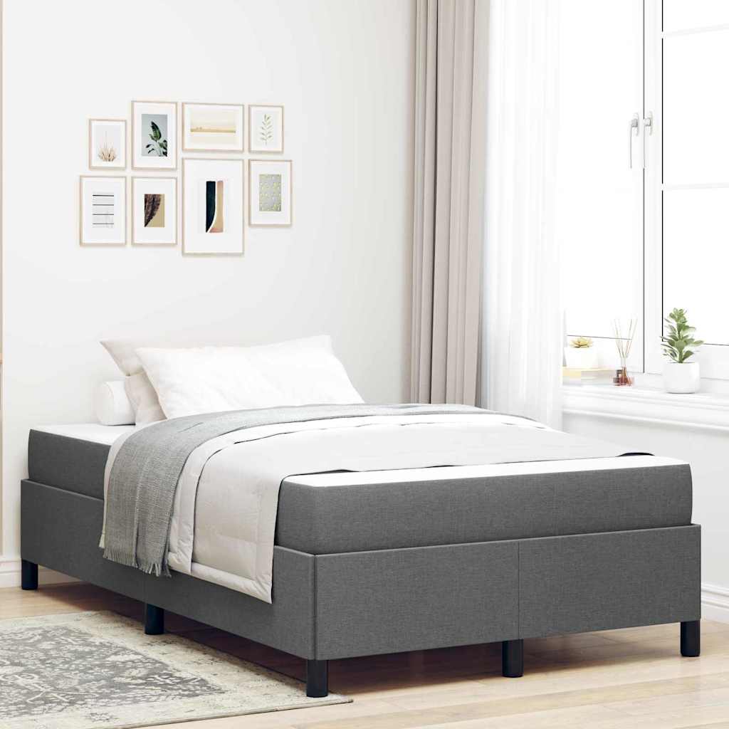 Boxspring bed Donkergrijs, Zwart 120 x 200 cm
