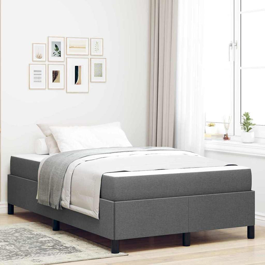 Boxspring bed Donkergrijs, Zwart 120 x 200 cm