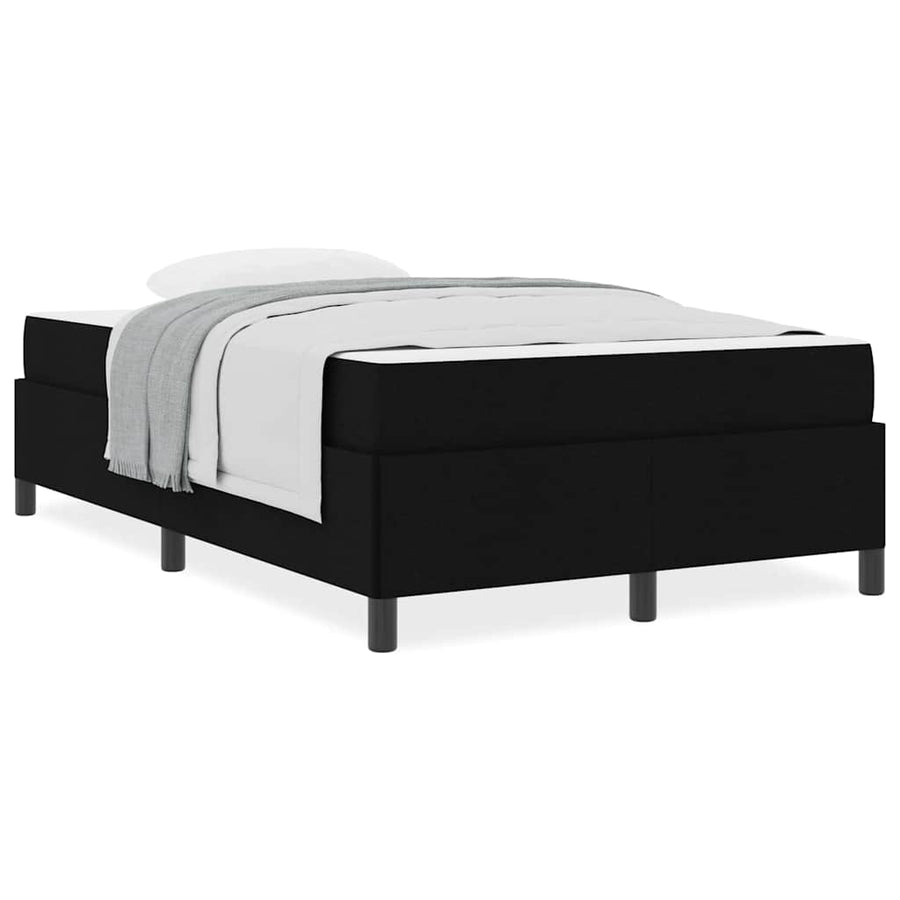 Boxspring bed Zwart, Zwart 120 x 200 cm Stof, Engineered Hout