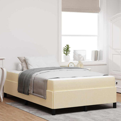 Boxspring bed Crème, Zwart 120 x 200 cm Stof, Engineered Hout