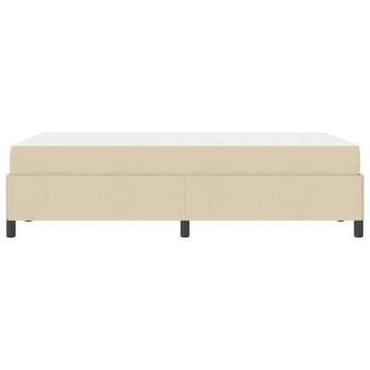 Boxspring bed Crème, Zwart 120 x 200 cm Stof, Engineered Hout