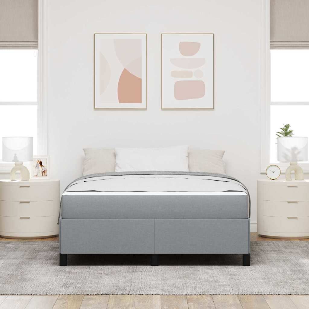 Boxspring bed Lichtgrijs, Zwart 140 x 190 cm
