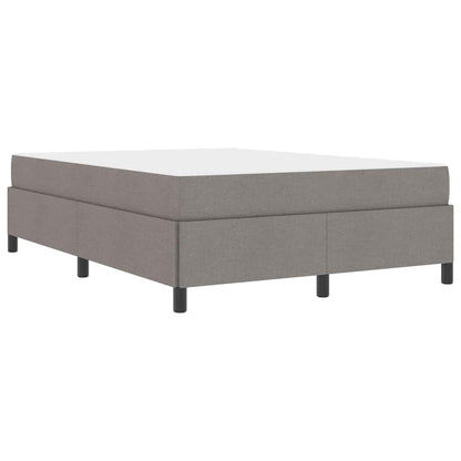 Boxspring bed Taupe, Zwart 140 x 190 cm Stof, Engineered Hout