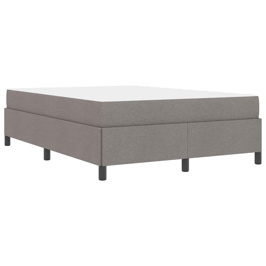 Boxspring bed Taupe, Zwart 140 x 190 cm Stof, Engineered Hout