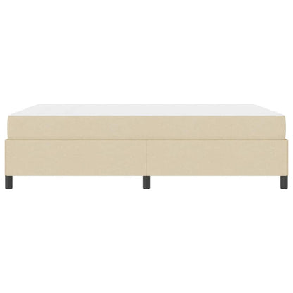 Boxspring bed Crème, Zwart 140 x 190 cm Stof, Engineered Hout