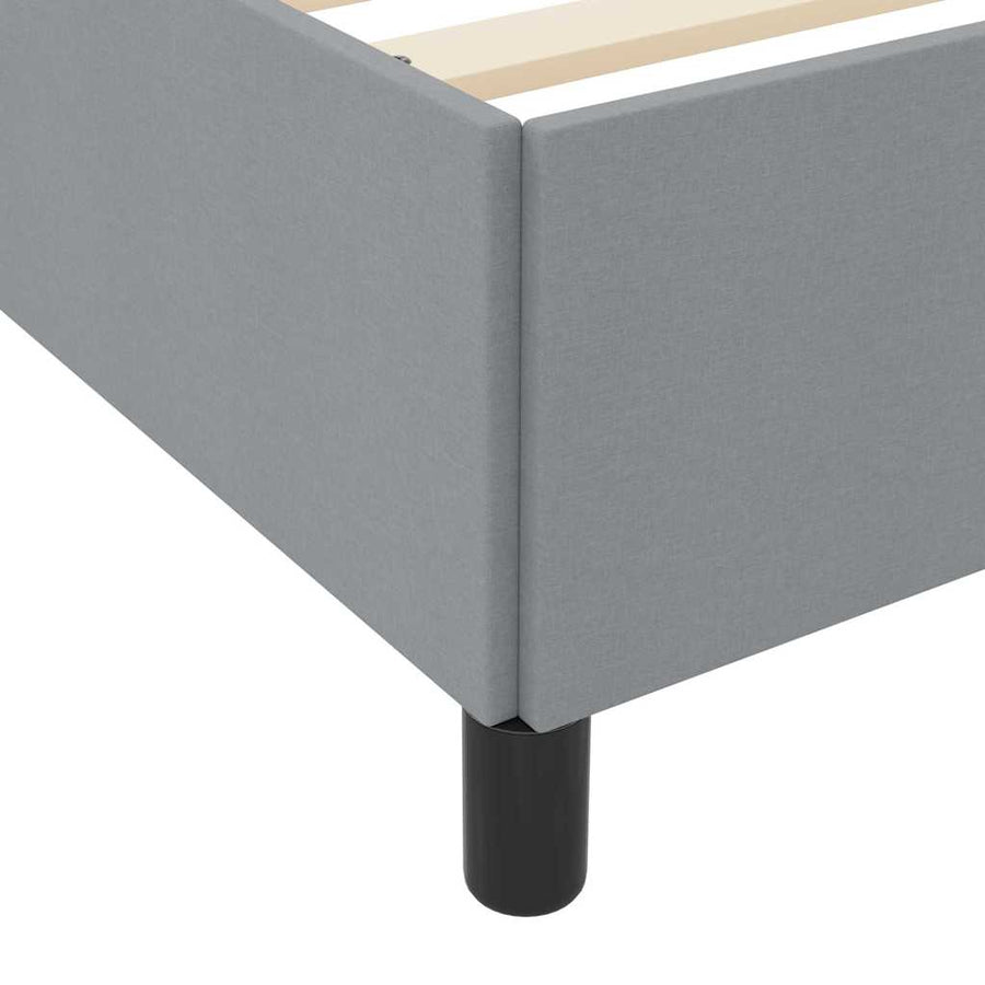 Boxspring bed Lichtgrijs, Zwart 140 x 200 cm