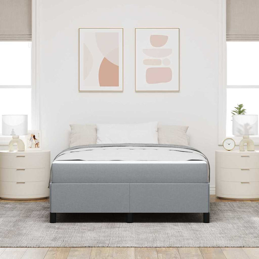 Boxspring bed Lichtgrijs, Zwart 140 x 200 cm