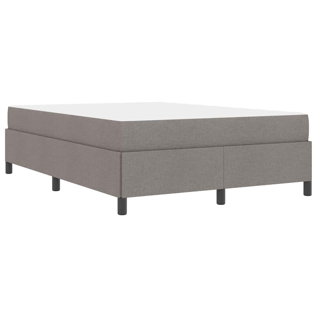 Boxspring bed Taupe, Zwart 140 x 200 cm Stof, Engineered Hout