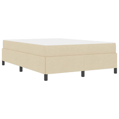 Boxspring bed Crème, Zwart 140 x 200 cm Stof, Engineered Hout