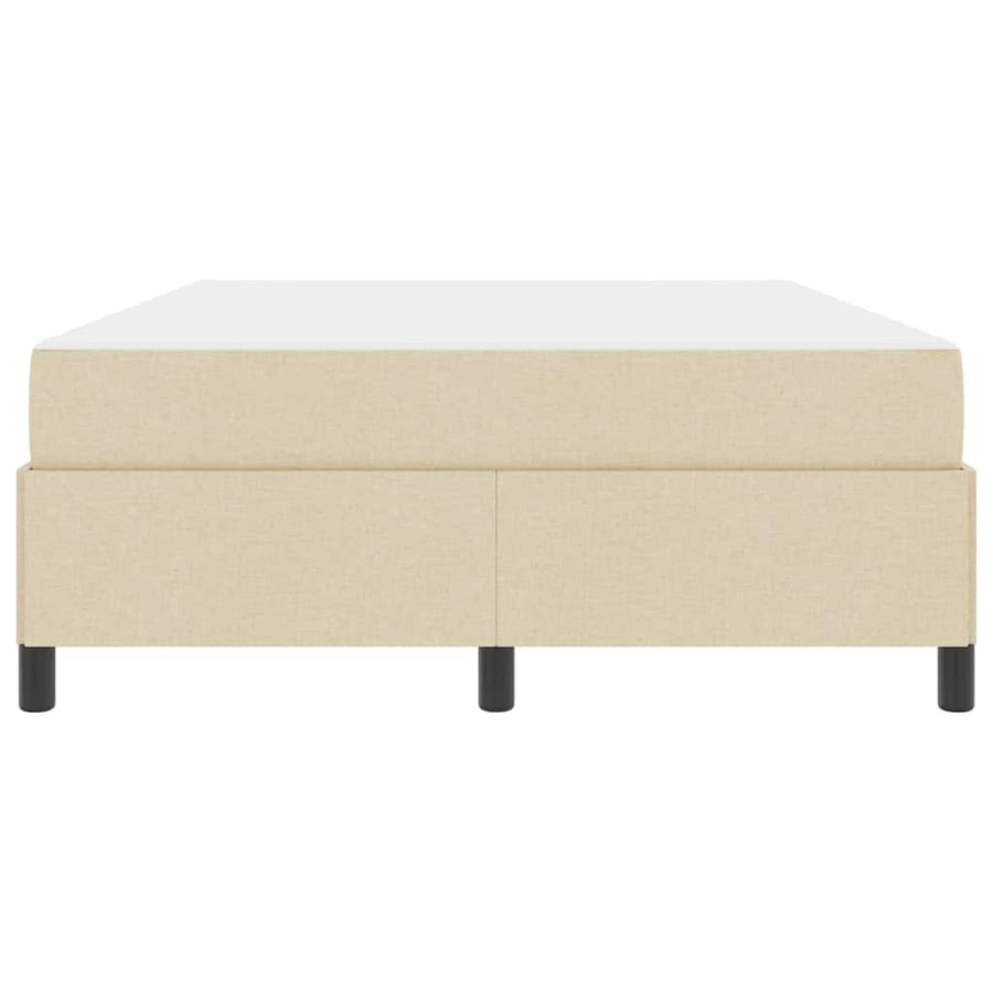 Boxspring bed Crème, Zwart 140 x 200 cm Stof, Engineered Hout