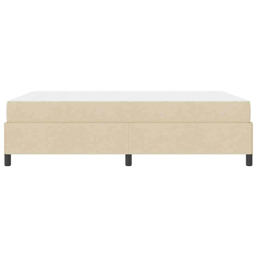 Boxspring bed Crème, Zwart 140 x 200 cm Stof, Engineered Hout